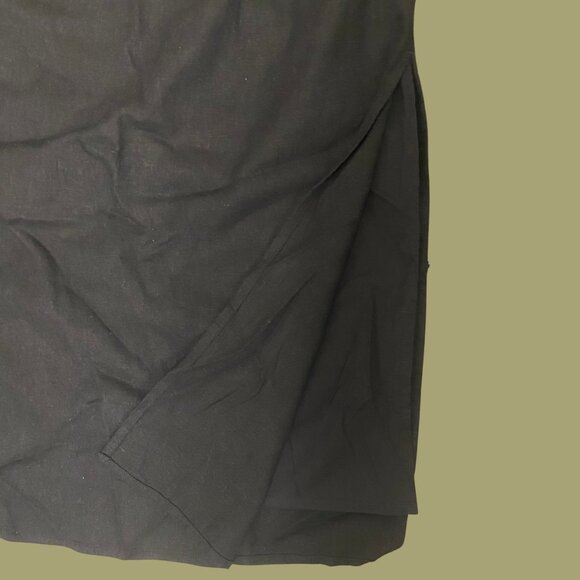 GAP Black Linen-Blend Midi Skirt with Side Slit – Size M - Picture 5 of 7